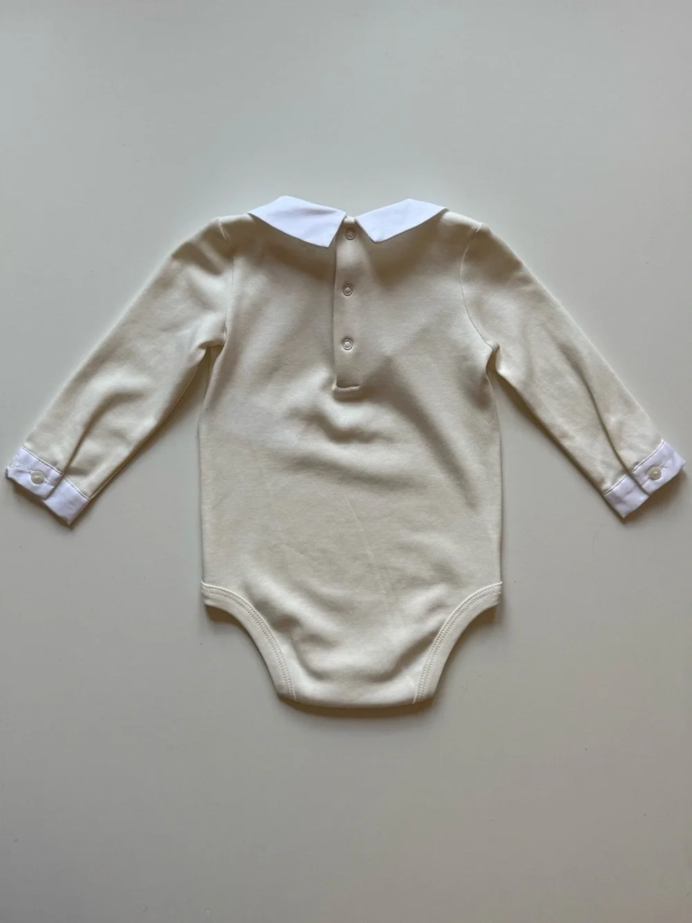 Ralph Lauren Baby Boy Interlock Bodysuit & Plaid Overall Set - Size 6M